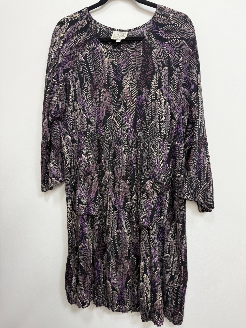 Masai Black & Purple Mini Dress